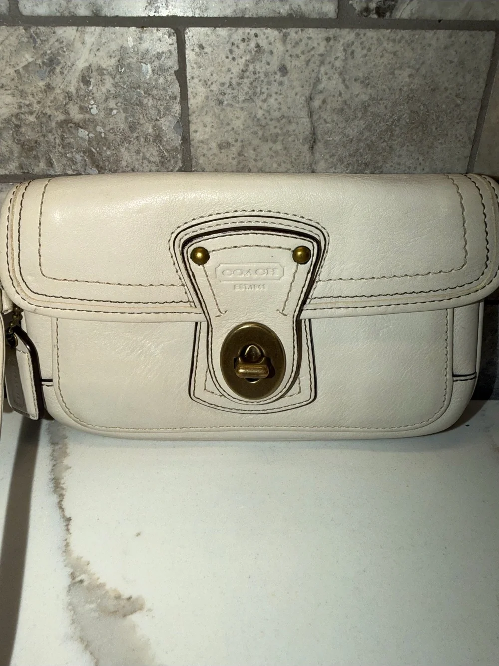Coach 65th Anniversary Legacy Turnlock in chalk